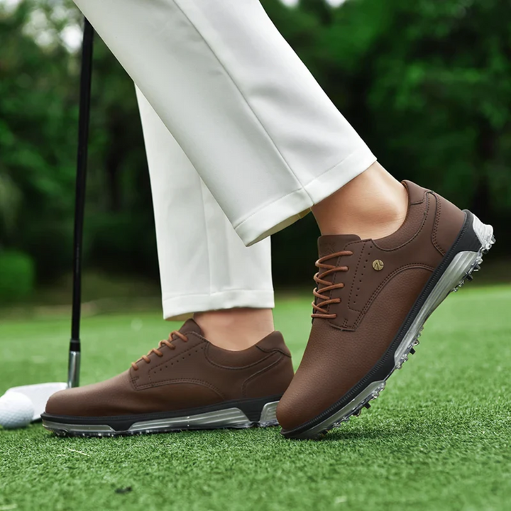 Premium men's limited edition golf shoes, offering exceptional grip and comfort for serious golfers. Elegant course wear.