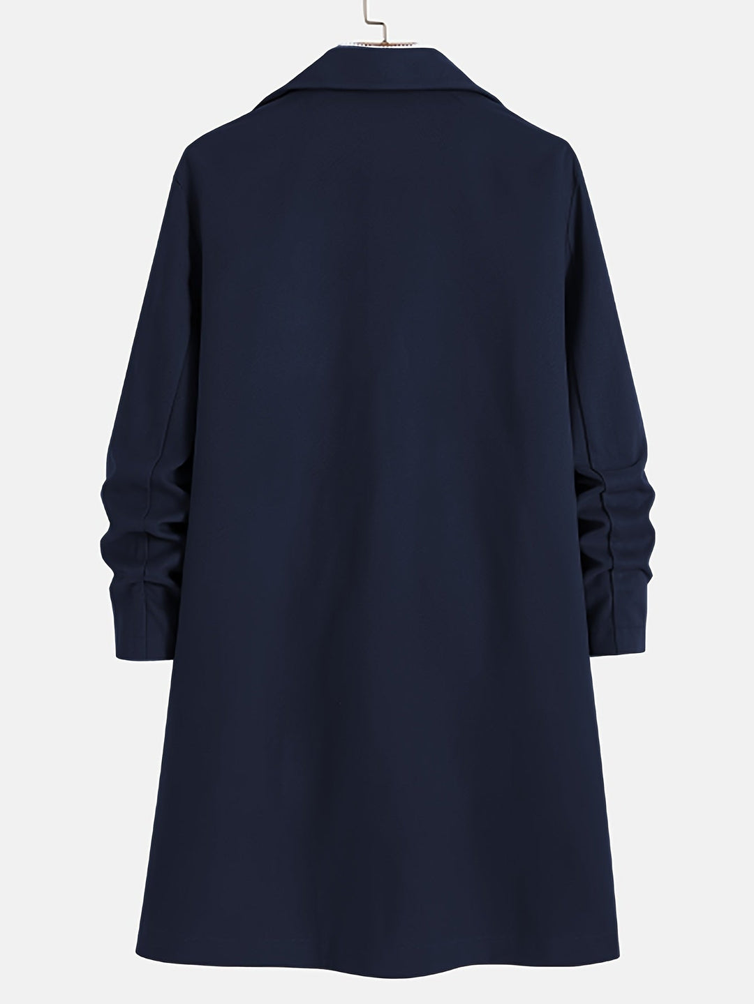 Russell men's long overcoat. A versatile single-breasted lapel coat, suitable for professional and casual wear.