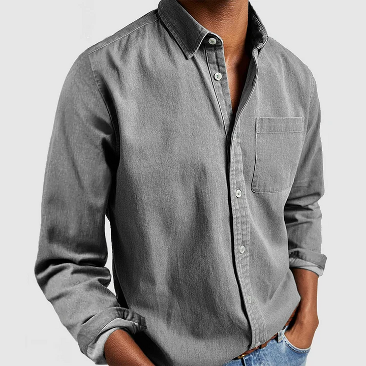 Versatile men's long sleeve button-down shirt. A smart casual essential for any man's wardrobe.