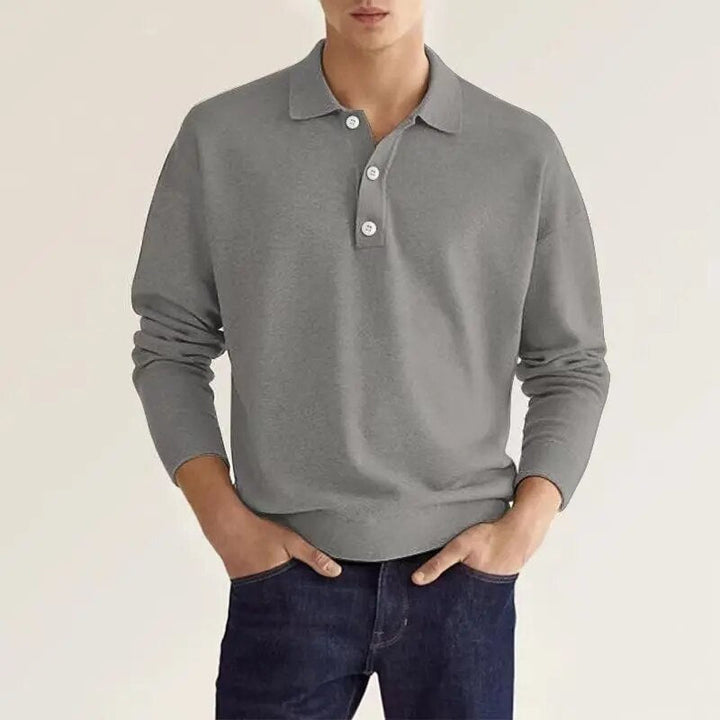 Men's long sleeve polo shirt, Bastien regular fit. Classic comfort for men's everyday & smart casual fashion.