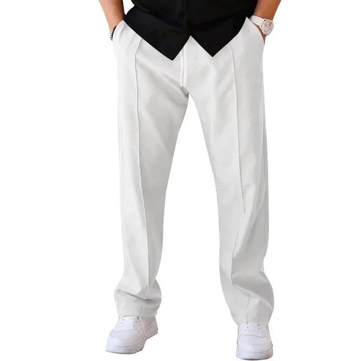 Versatile men's loose-fit formal trousers, easily paired with blazers for workwear.