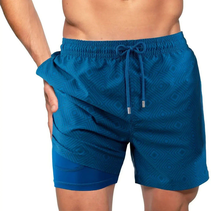 Quick-dry men's athletic swim shorts, Maurizio design, ideal for beach, pool, and active summer wear.