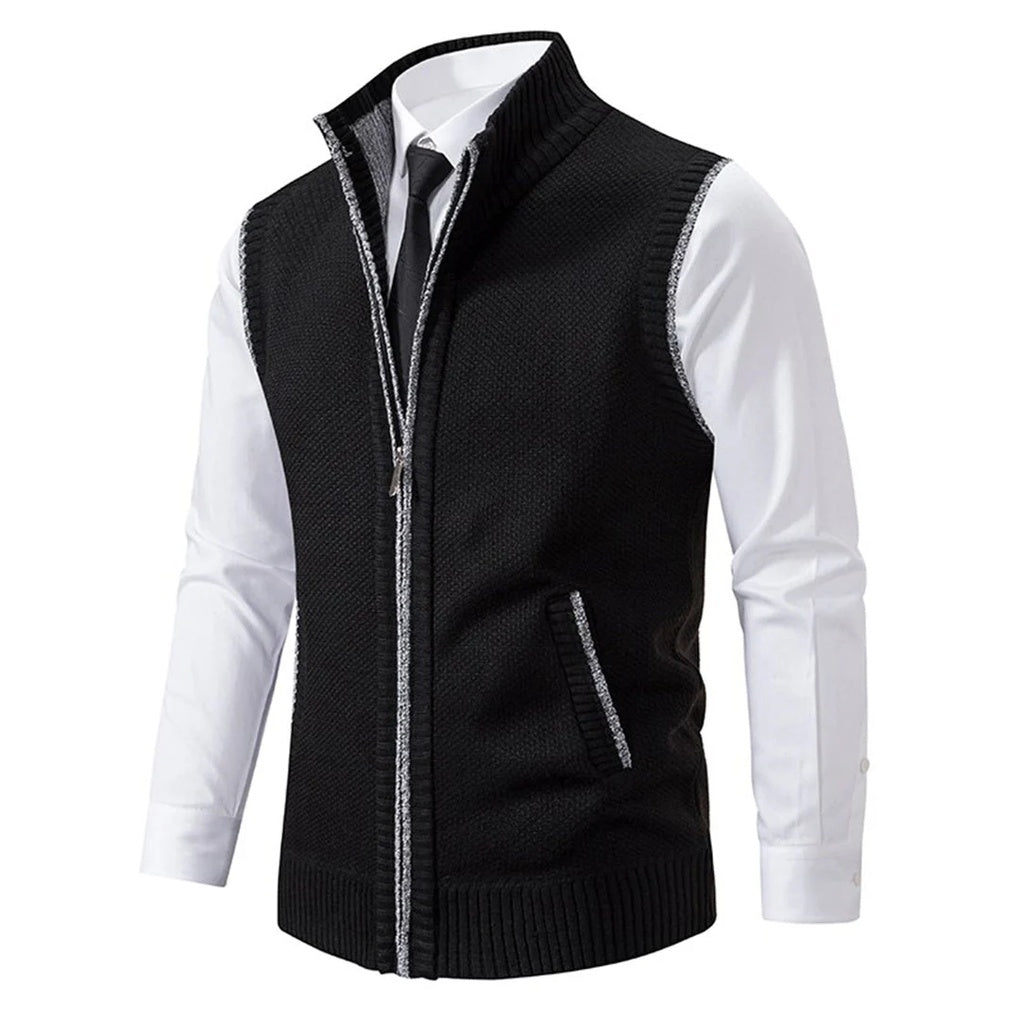 Close-up of a stylish men's formal dress vest, highlighting premium fabric texture & tailored construction.