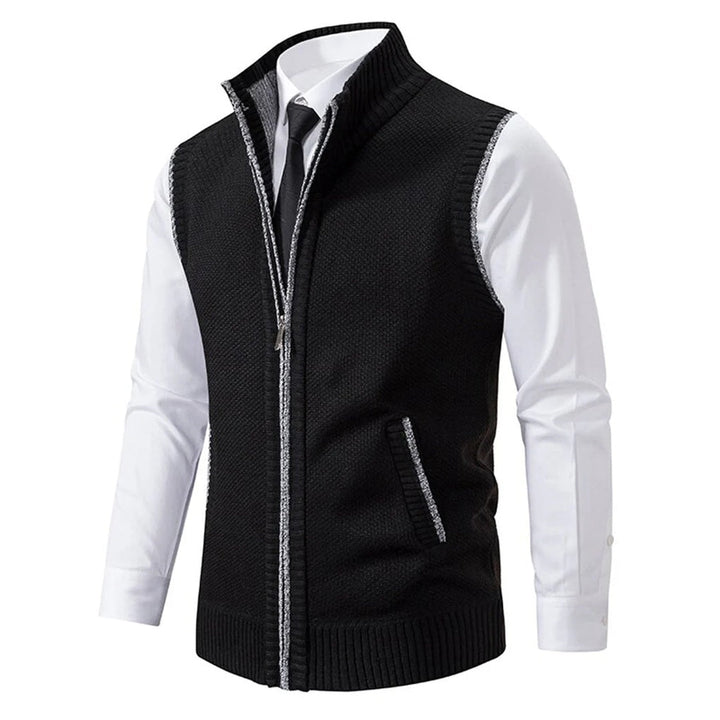 Close-up of a stylish men's formal dress vest, highlighting premium fabric texture & tailored construction.