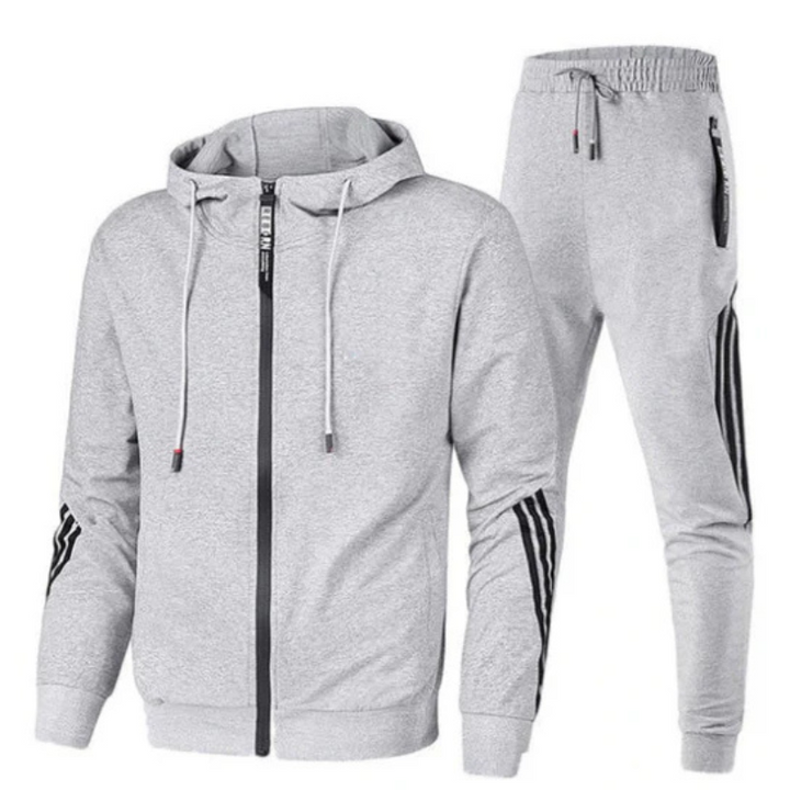 Men's Modern Urban Streetwear Hoodie and Pants Set, a comfortable and stylish two-piece casual outfit.