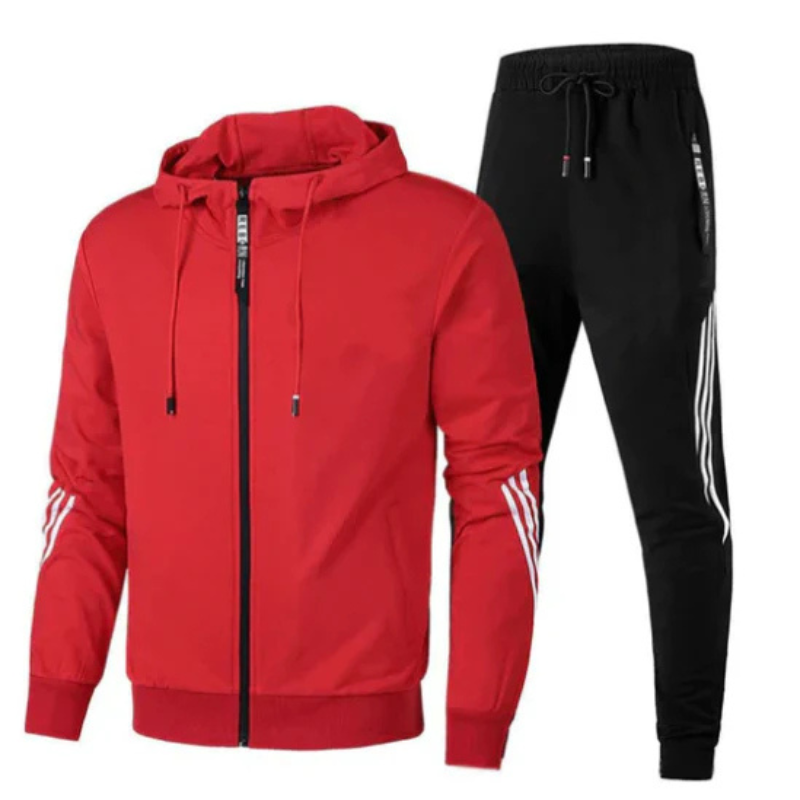 Back view of the Men's Modern Urban Streetwear Hoodie, part of a versatile men's apparel set.
