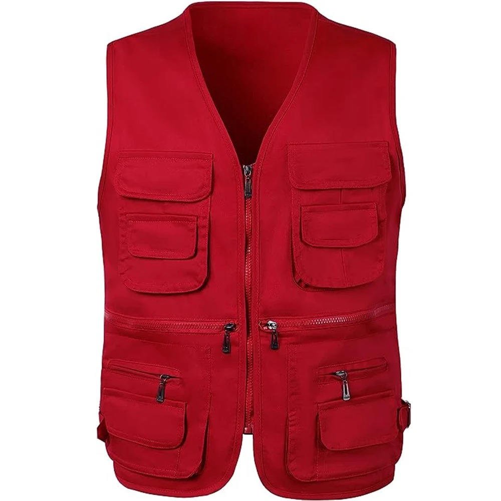 Rugged men's multi-pocket vest for hiking, fishing, and travel. Ultimate outdoor gear storage.