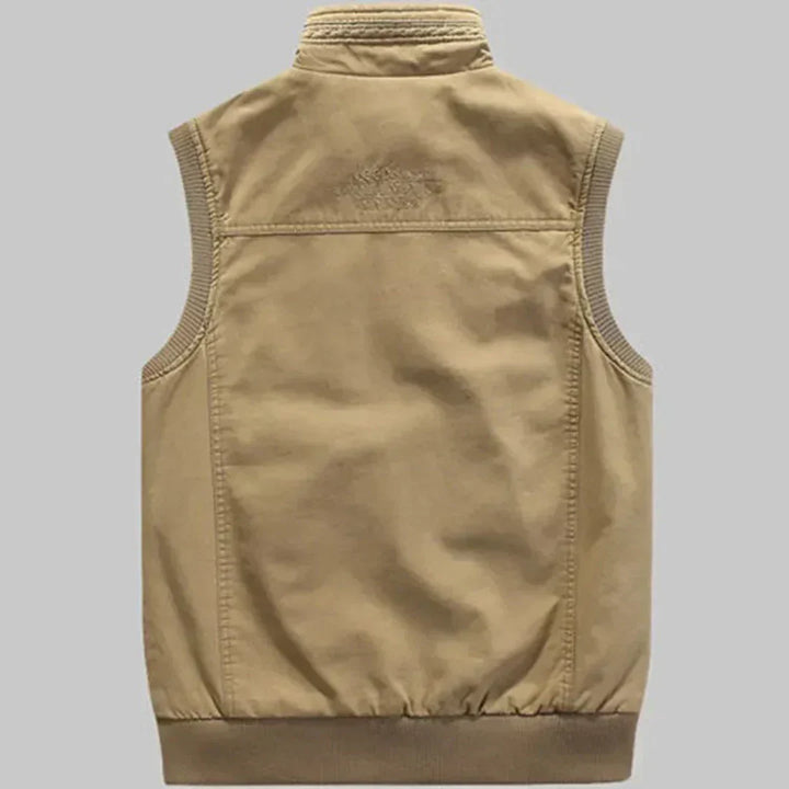 Lightweight men's hiking & travel vest. Sleeveless design for comfortable outdoor adventures, fishing, and casual wear.