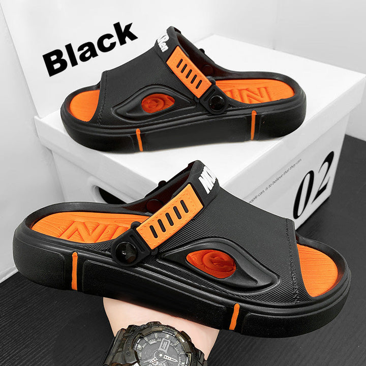 Men's non-slip summer beach sandals. Comfortable slide design for pool, beach, and outdoor leisure.