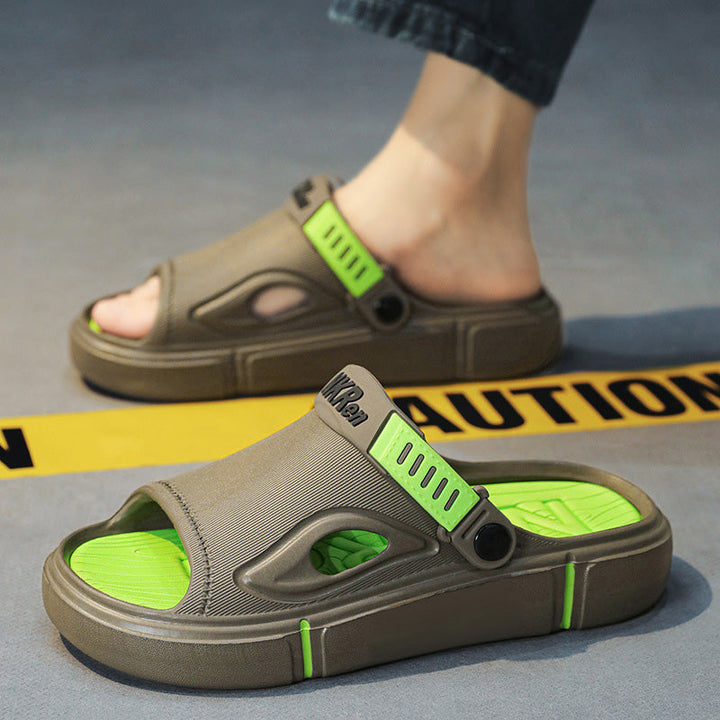 Stylish men's casual beach sandals with non-slip sole, essential summer comfort for vacation.