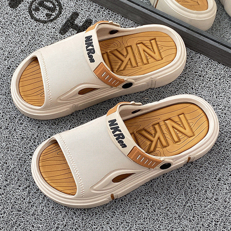 Versatile men's casual slide sandals, non-slip for beach, pool, and comfortable summer outdoor wear.