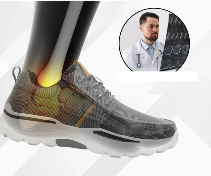 Men's orthopedic barefoot comfort shoes for pain relief, offering joint support and foot health.