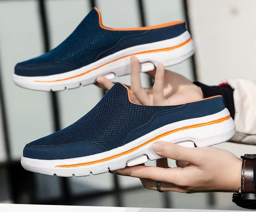 Casual men's orthopedic shoes. Barefoot comfort, flexible, non-slip for daily wear & foot health.