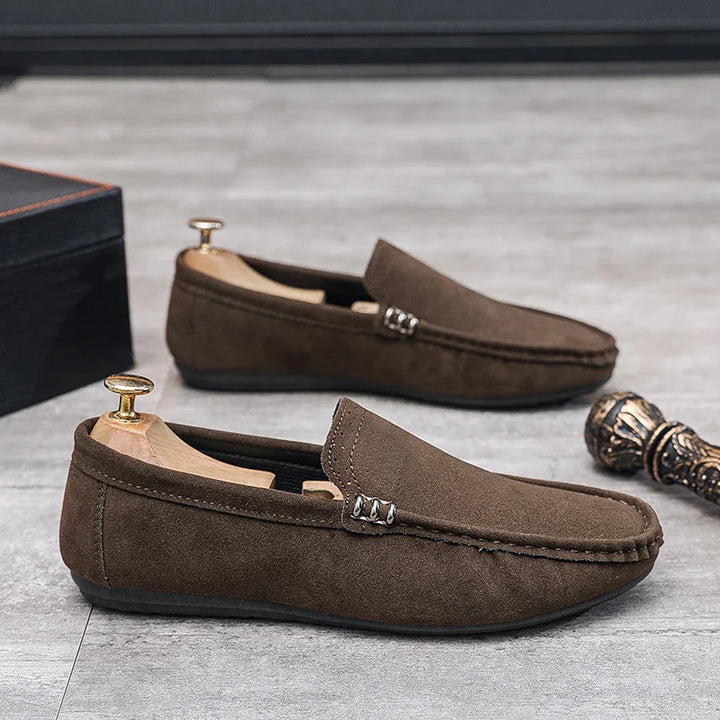 Breathable slip-on men's loafers designed for orthopedic comfort, ideal for summer styling.