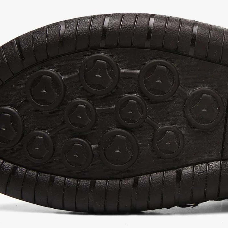 Black men's slip-on comfort sandals, orthopedic design, perfect for summer casual and walking.