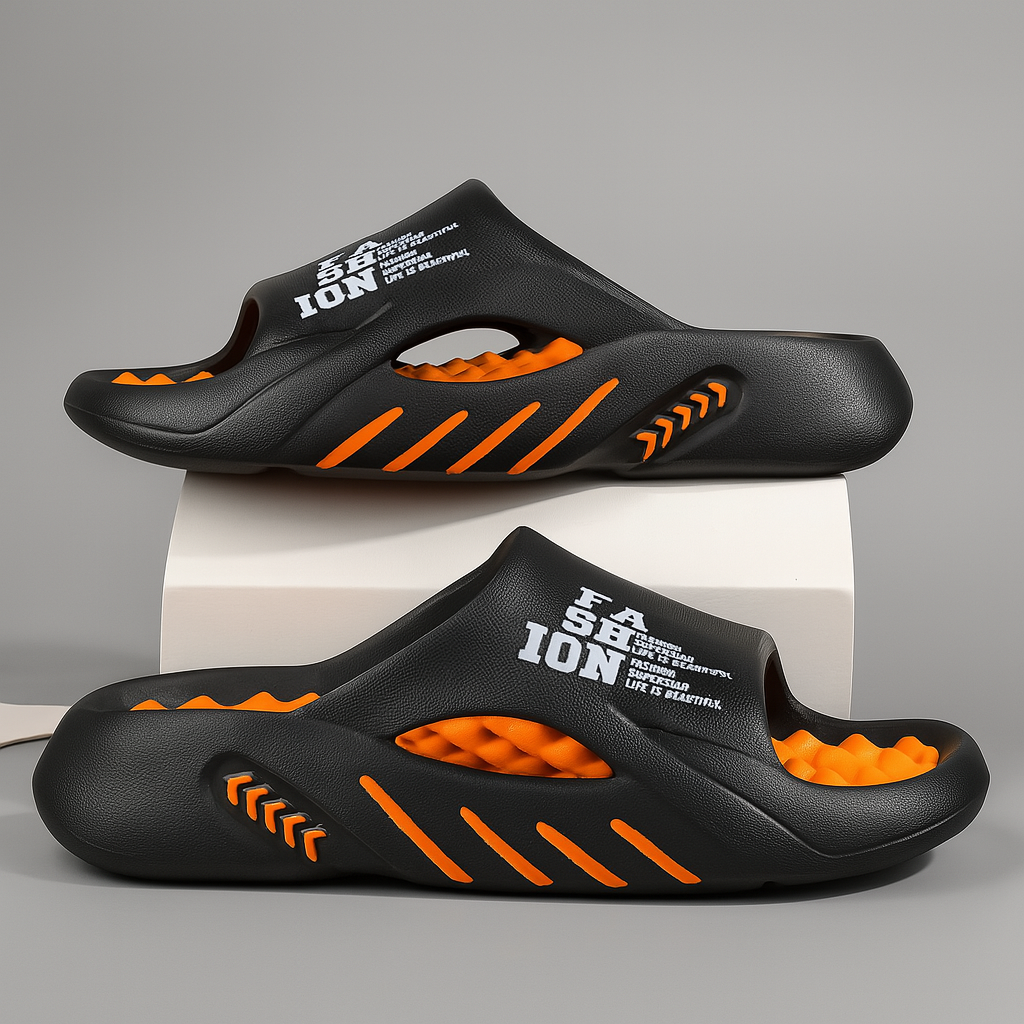 Casual men's orthopedic slides, providing ultimate foot support & comfort for daily wear.