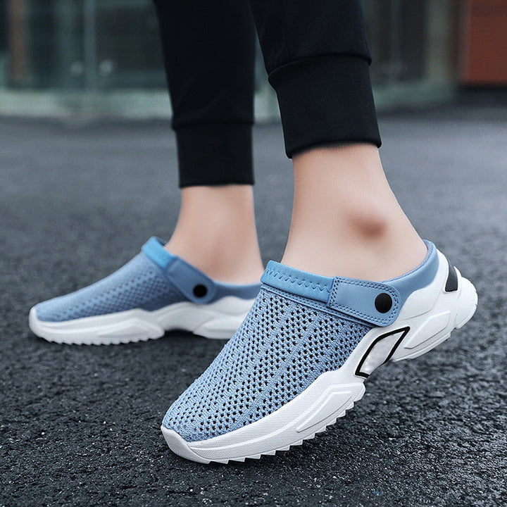 Orthopedic footwear for men, featuring a hollow-out design for summer.