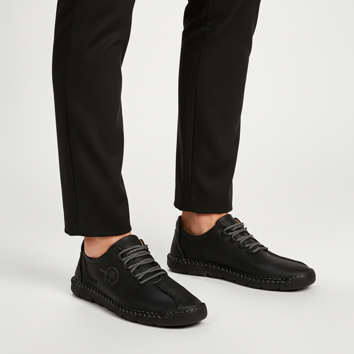 Premium men's orthopedic leather footwear, Raymond sneakers provide exceptional comfort and support for walking.