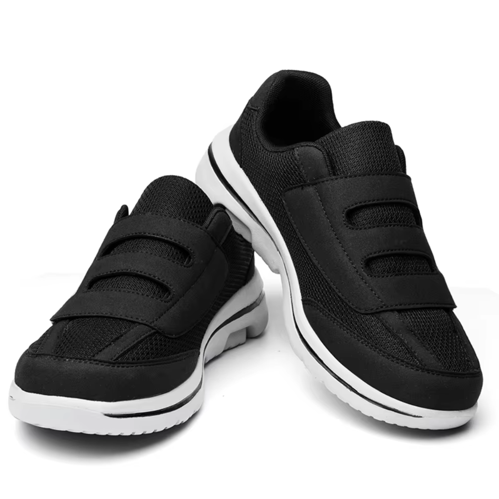 Men's adjustable orthopedic shoes with secure Velcro closure, wide fit for ultimate comfort.