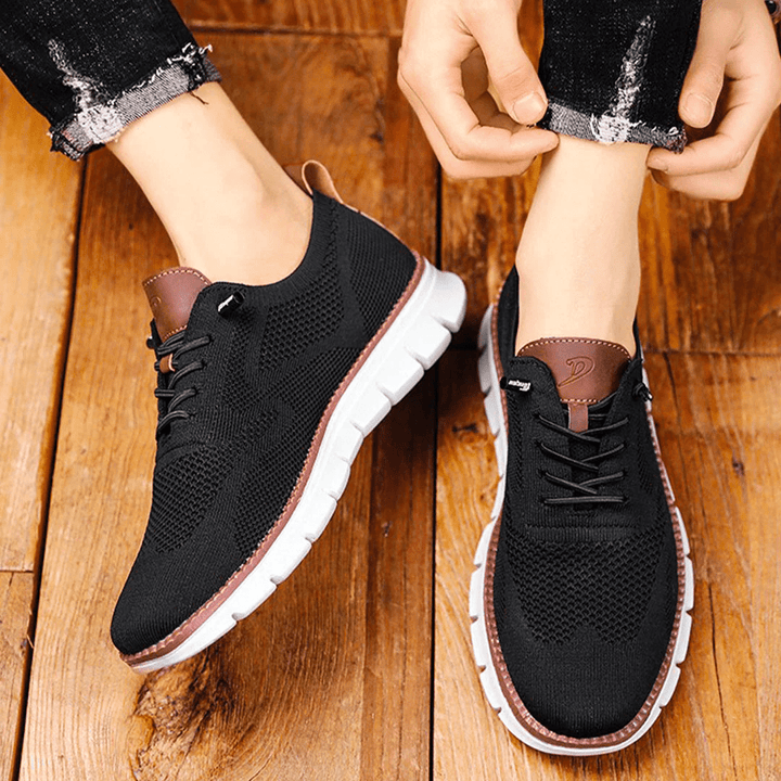 Close-up view of a comfortable men's orthopedic slip-on walking shoe, highlighting foot support features.