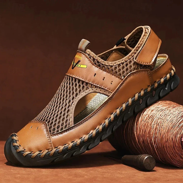 Men's outdoor breathable spring sandals, brown, ideal for hiking and casual wear
