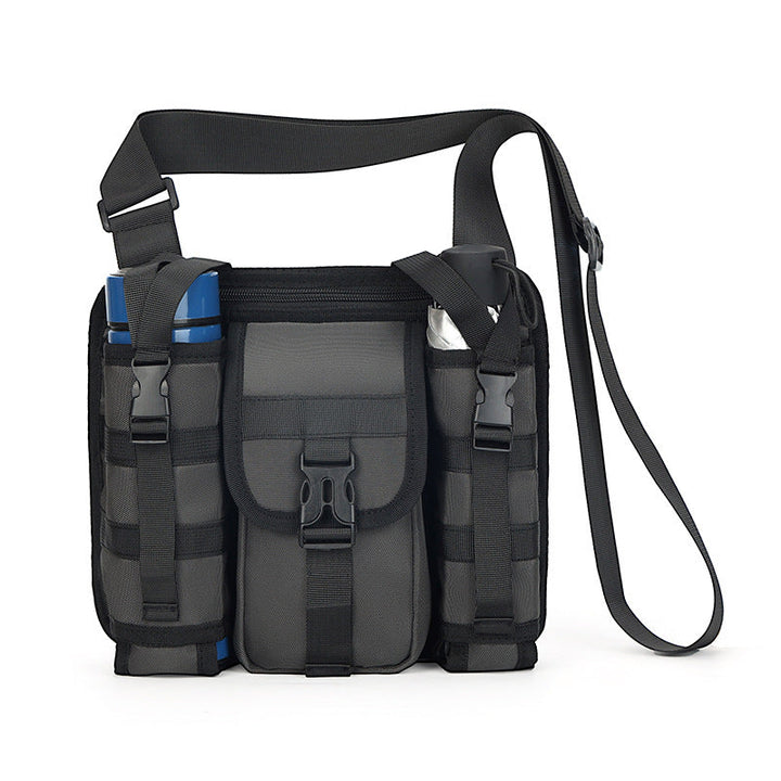 Men's travel shoulder bag with a water-resistant finish, perfect for any outdoor condition