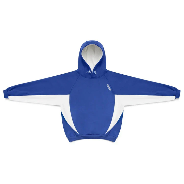 Dynamic men's oversized hoodie with eye-catching sporty contrast panels. Casual, comfortable, and trendy.