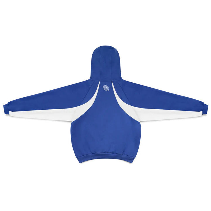 Comfortable men's oversized hoodie with athletic contrast panels. Perfect casual top for layering.