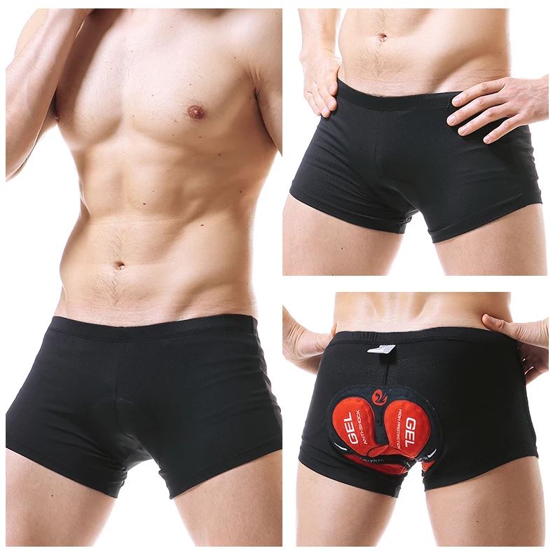 Premium men's padded cycling shorts for comfortable, chafe-free long-distance bike rides.