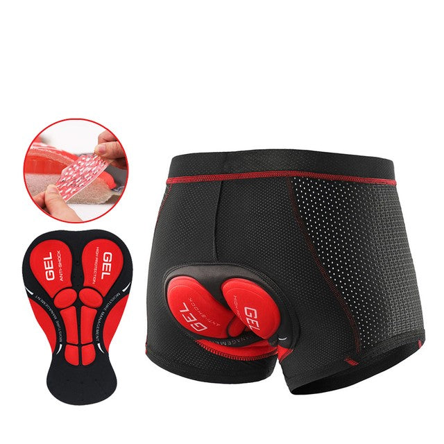 Men's performance cycling shorts with advanced padding for comfort and support on rides.