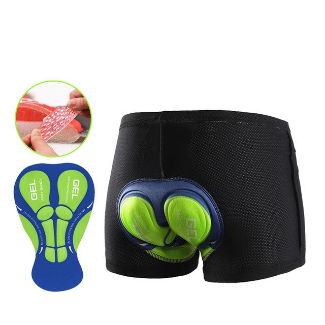 Men's outdoor cycling shorts, padded for extended comfort, part of essential bike apparel.