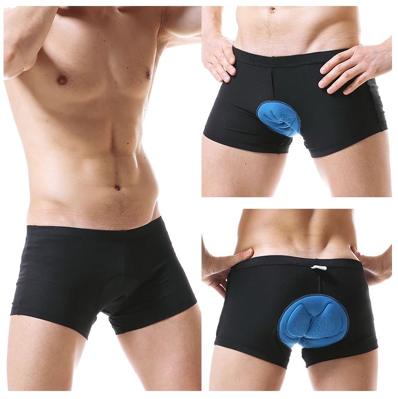 Essential men's bike underwear: padded cycling shorts ensuring comfort during active rides.