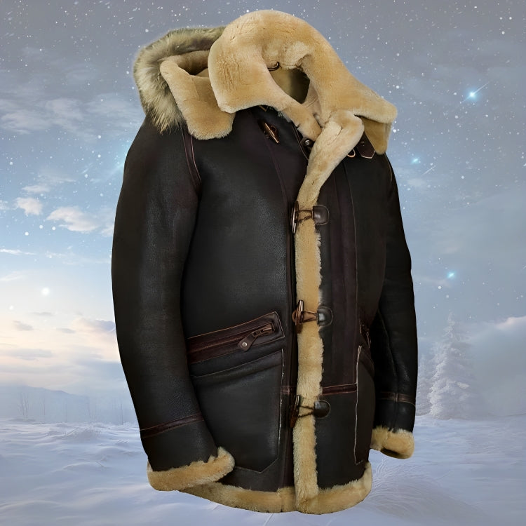 Men's padded hooded winter jacket, insulated for warmth. Perfect casual outerwear for cold weather.