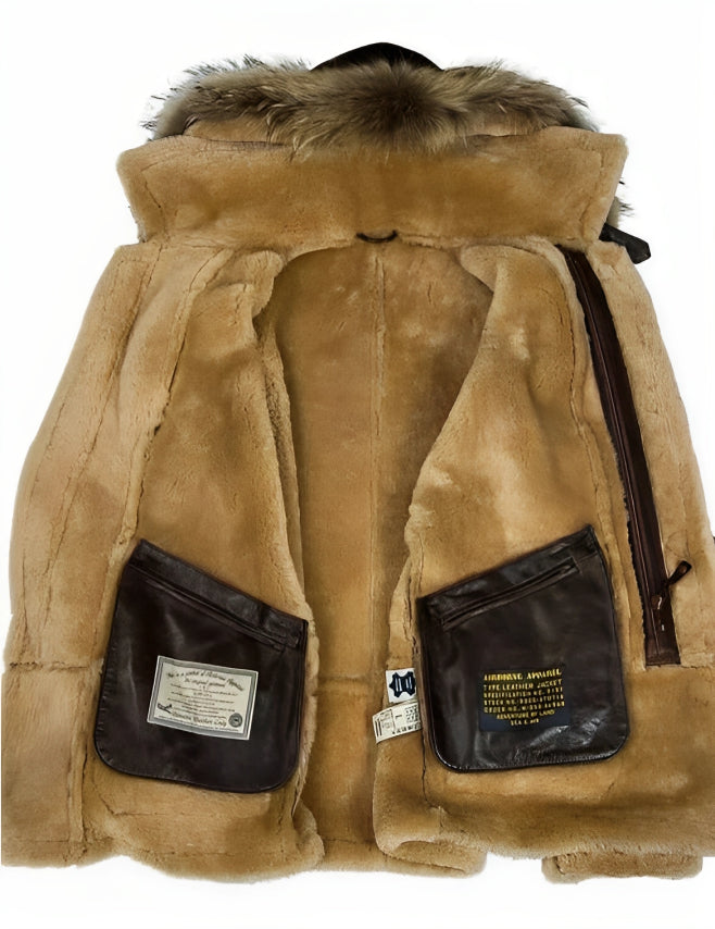Stylish men's hooded padded jacket, a warm winter coat offering protection from cold weather.