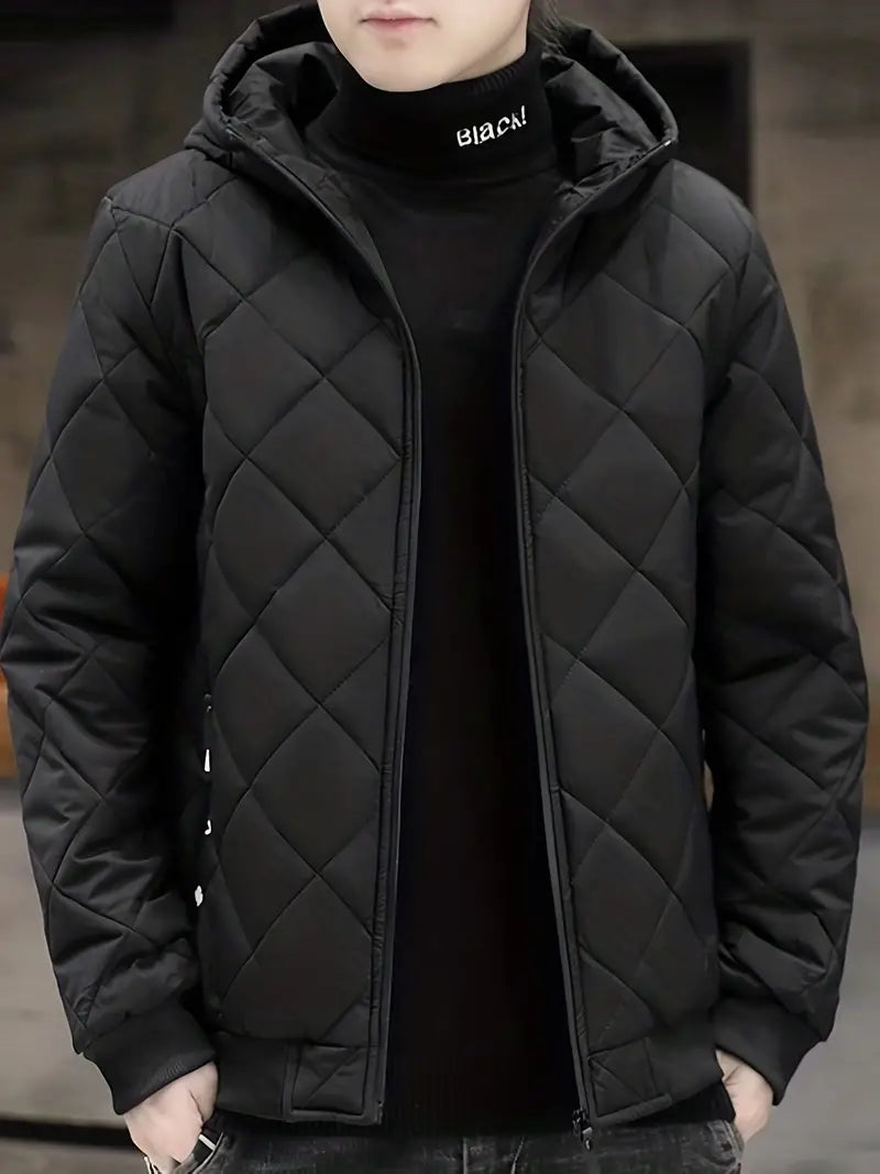 Windproof Men's Padded Jacket, essential outerwear for outdoor enthusiasts.