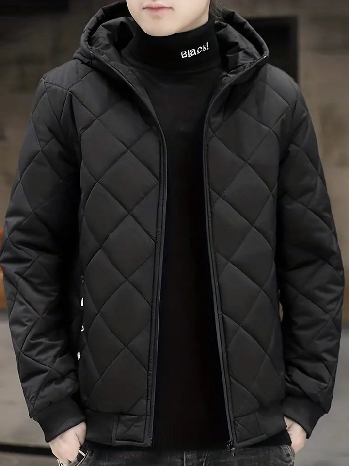 Windproof Men's Padded Jacket, essential outerwear for outdoor enthusiasts.