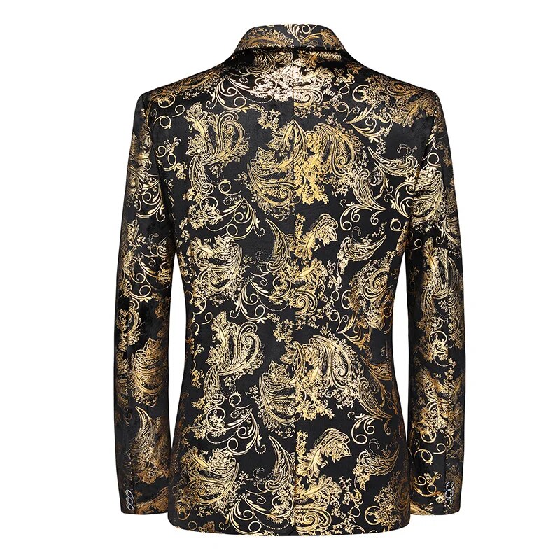 Stylish men's slim-fit blazer with a unique pattern, ideal for a modern and tailored fashion statement. Ilyas design.
