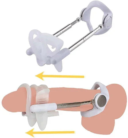 Modern male enhancement traction device for natural growth, designed for sexual wellness and performance.