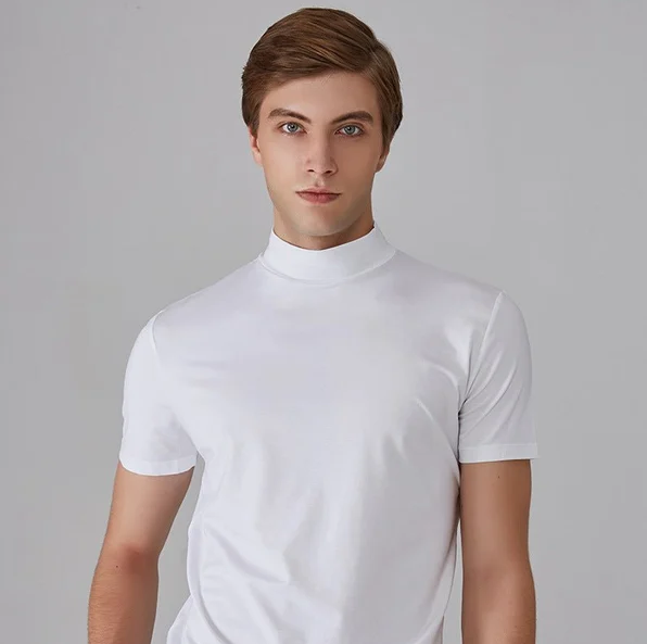 Adrian men's athletic turtleneck. Long sleeve performance shirt for running & workouts. Moisture-wicking comfort.