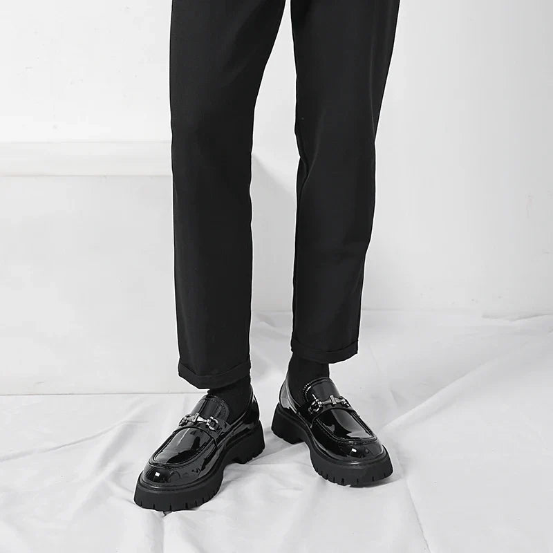 Polished men's slip-on dress shoes, offering comfort and a sharp, professional look for any occasion.