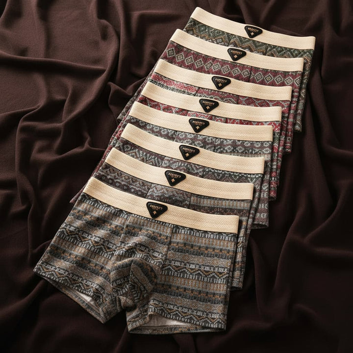 Porter men's essentials: retro cotton boxer briefs. Comfortable, breathable, and supportive men's underwear.