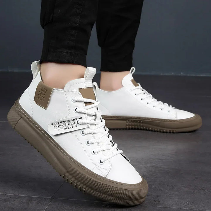 Close-up of Men's Premium Everyday Comfort Sneakers, showcasing durable material & classic design.