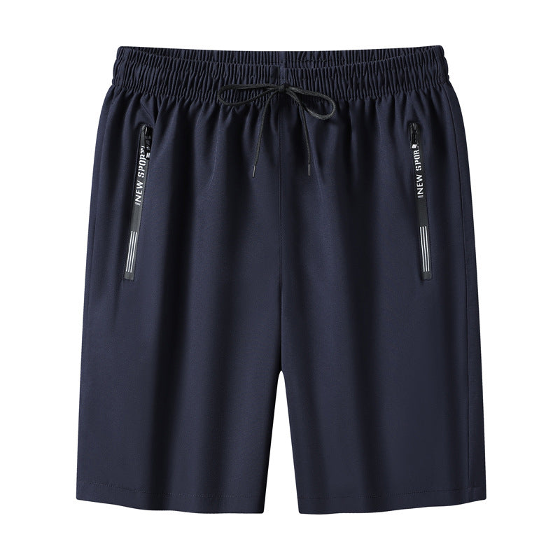 Quick dry shorts for men displayed on a hanger, ready for athletic performance or daily wear.