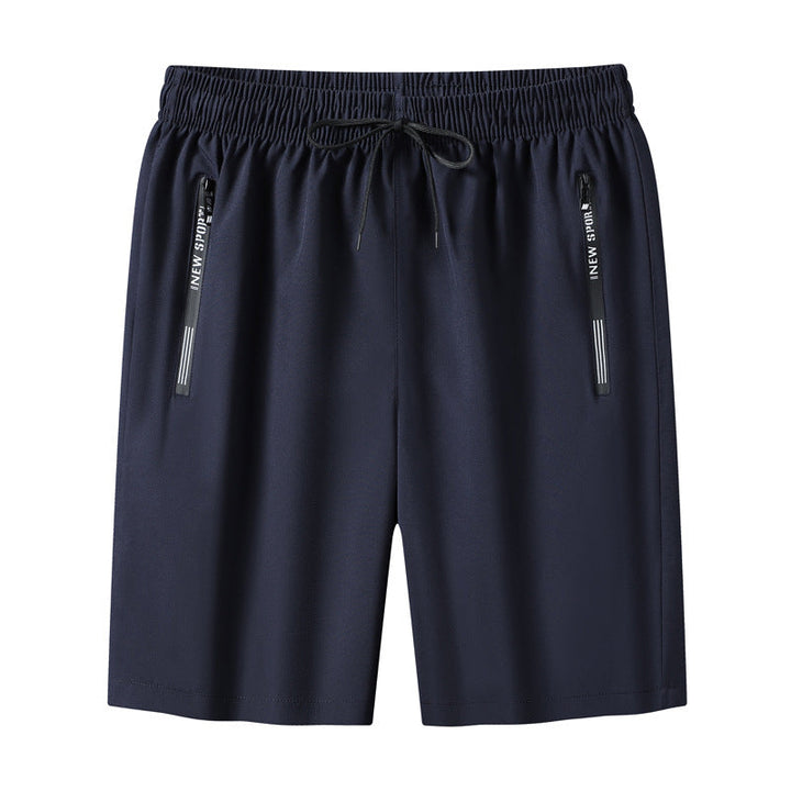 Quick dry shorts for men displayed on a hanger, ready for athletic performance or daily wear.