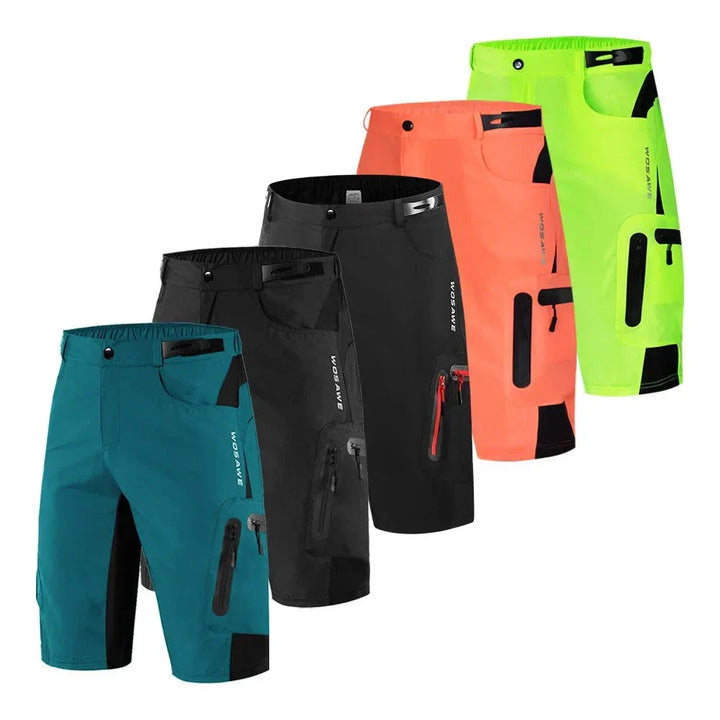 Men's quick-dry padded cycling shorts for comfort & performance on trails. Ideal bike shorts with gel pad.