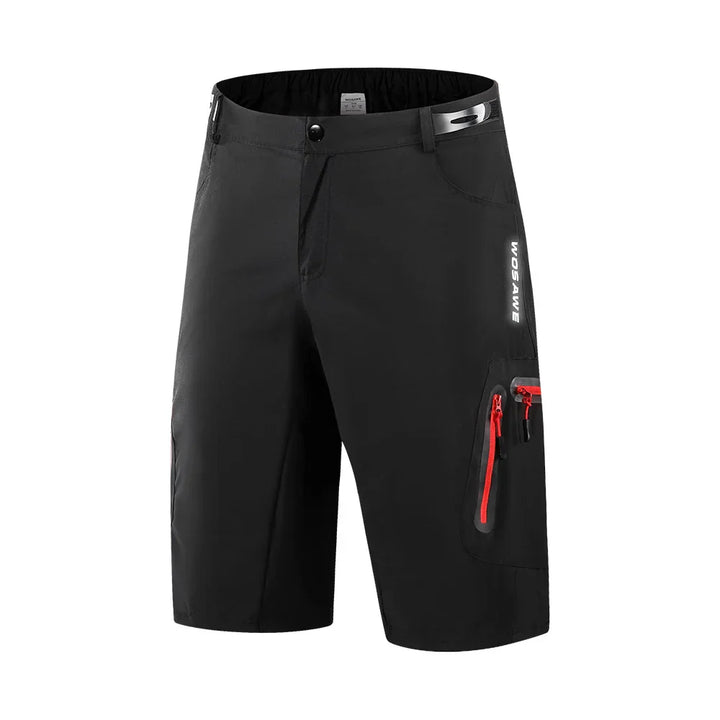 Men's performance cycling shorts, quick-dry & padded for ultimate comfort on mountain bike trails.