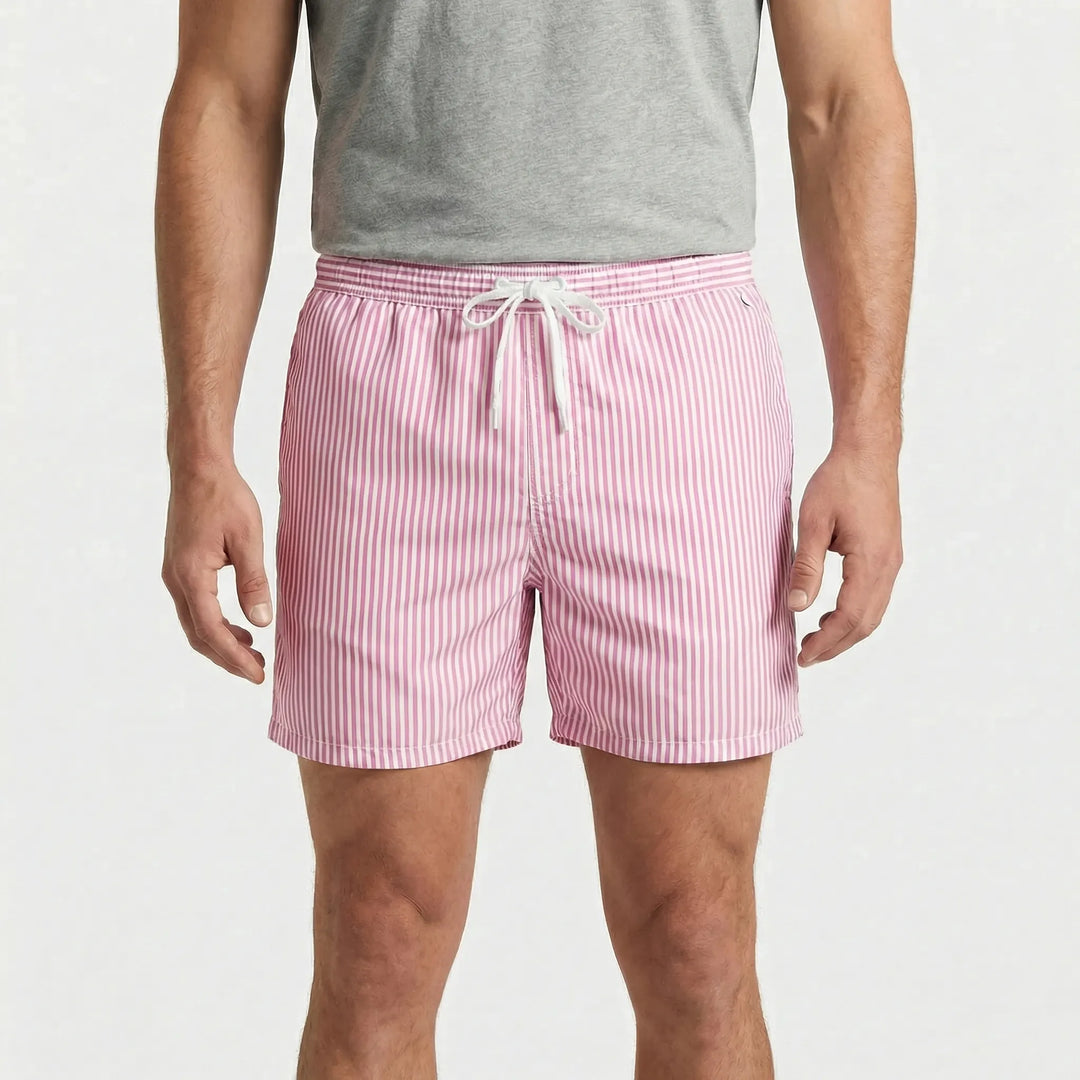 Gerard striped quick-dry swim shorts, ideal men's beachwear.