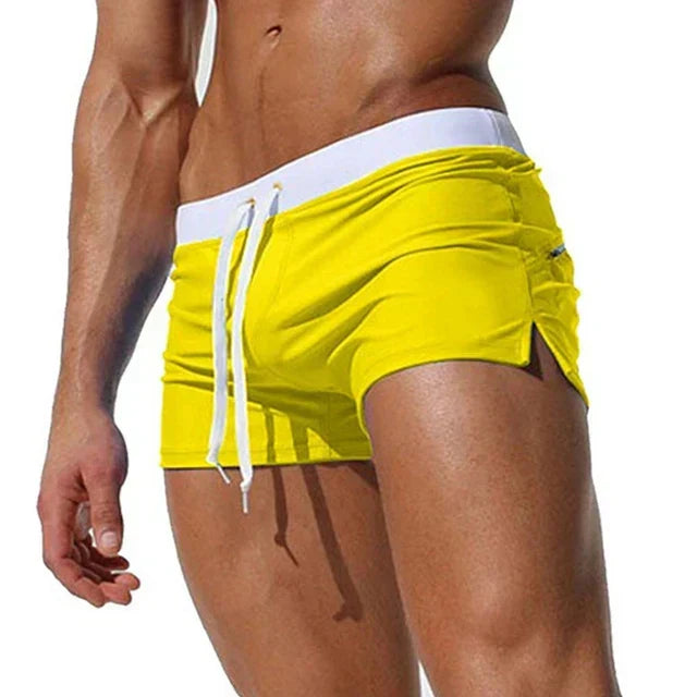 Stylish men's quick dry athletic swimwear, great for active pool days or relaxing on the beach.