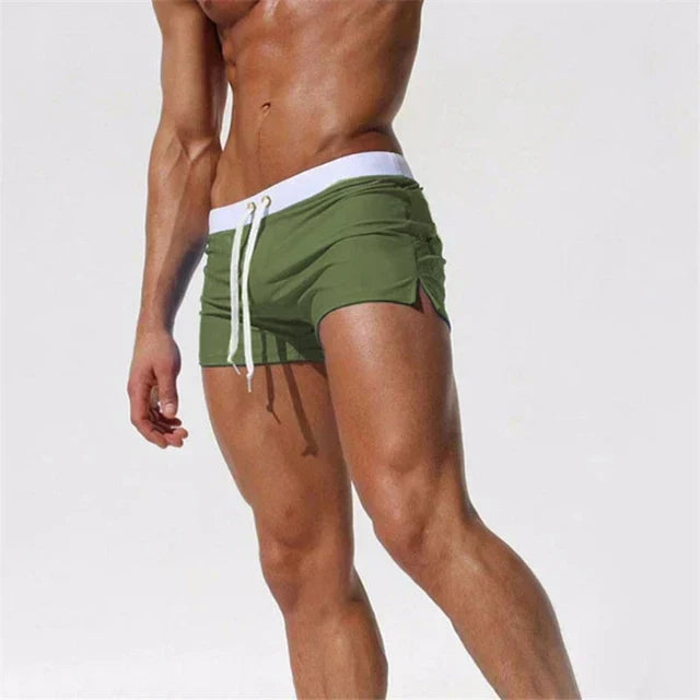 Modern men's swim trunks, featuring quick-dry comfort for all your summer and activewear needs.