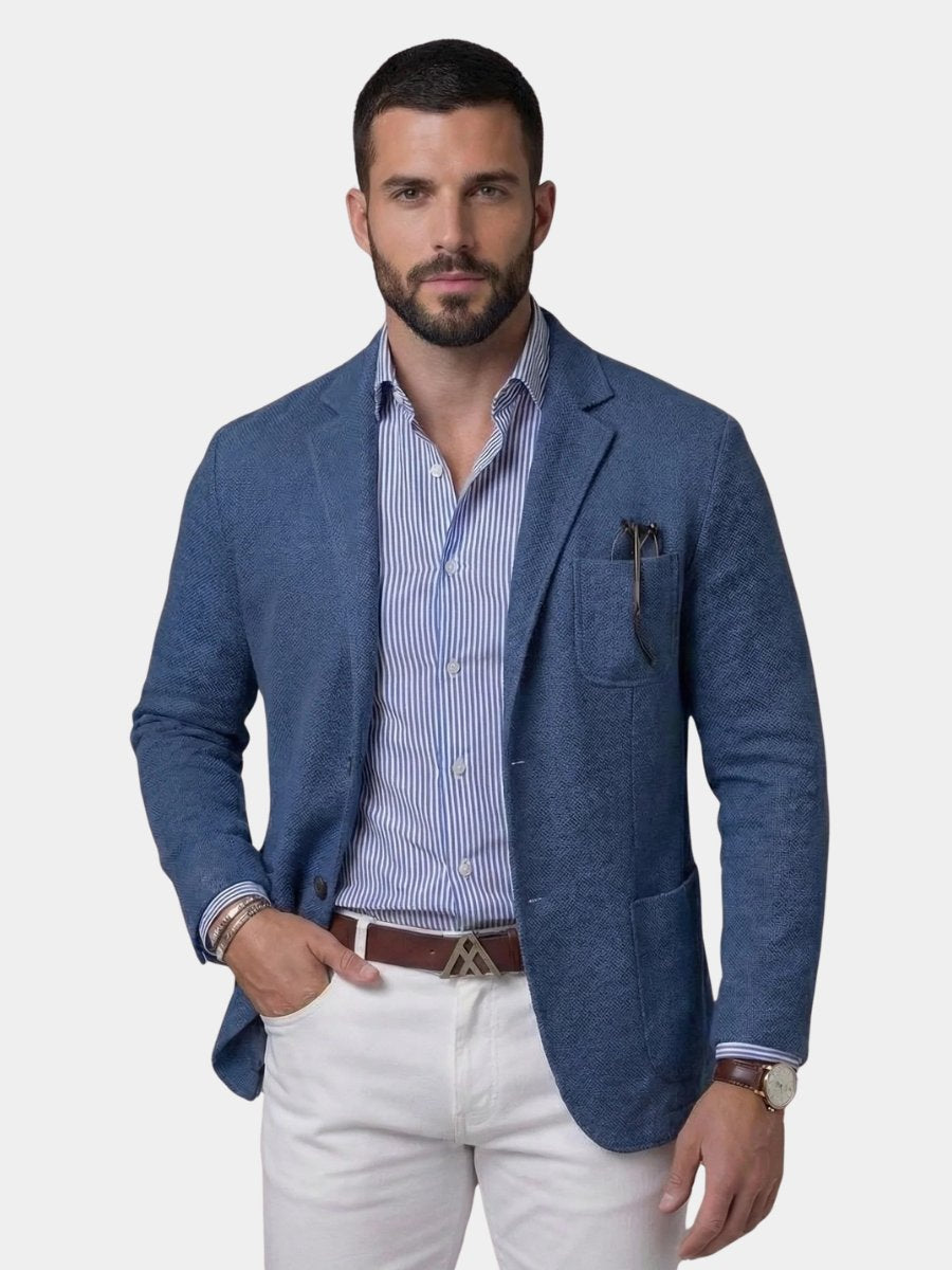 Men's relaxed fit blazer jacket for summer. Lightweight, casual smart menswear.